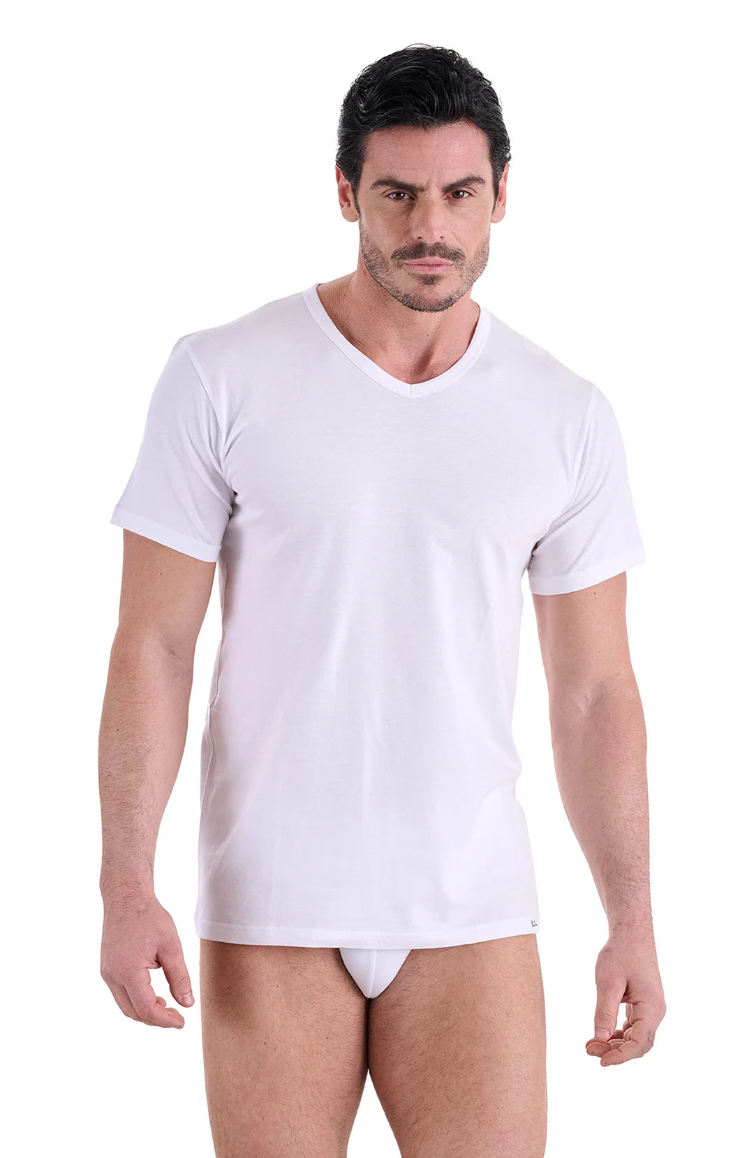 T-shirt Uomo Scollo V Manica Corta Navigare