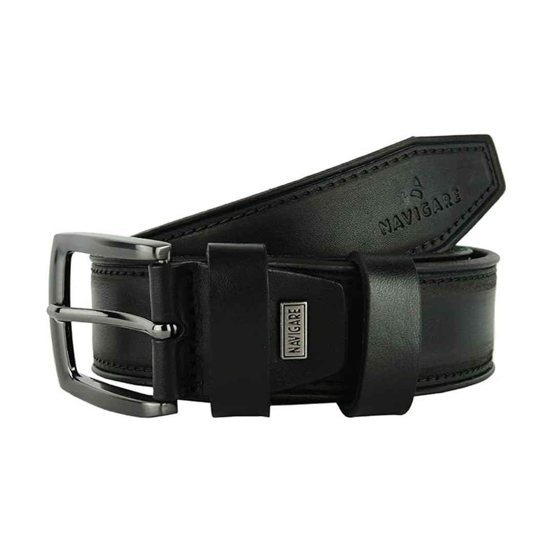 Cintura uomo in pelle - Nera