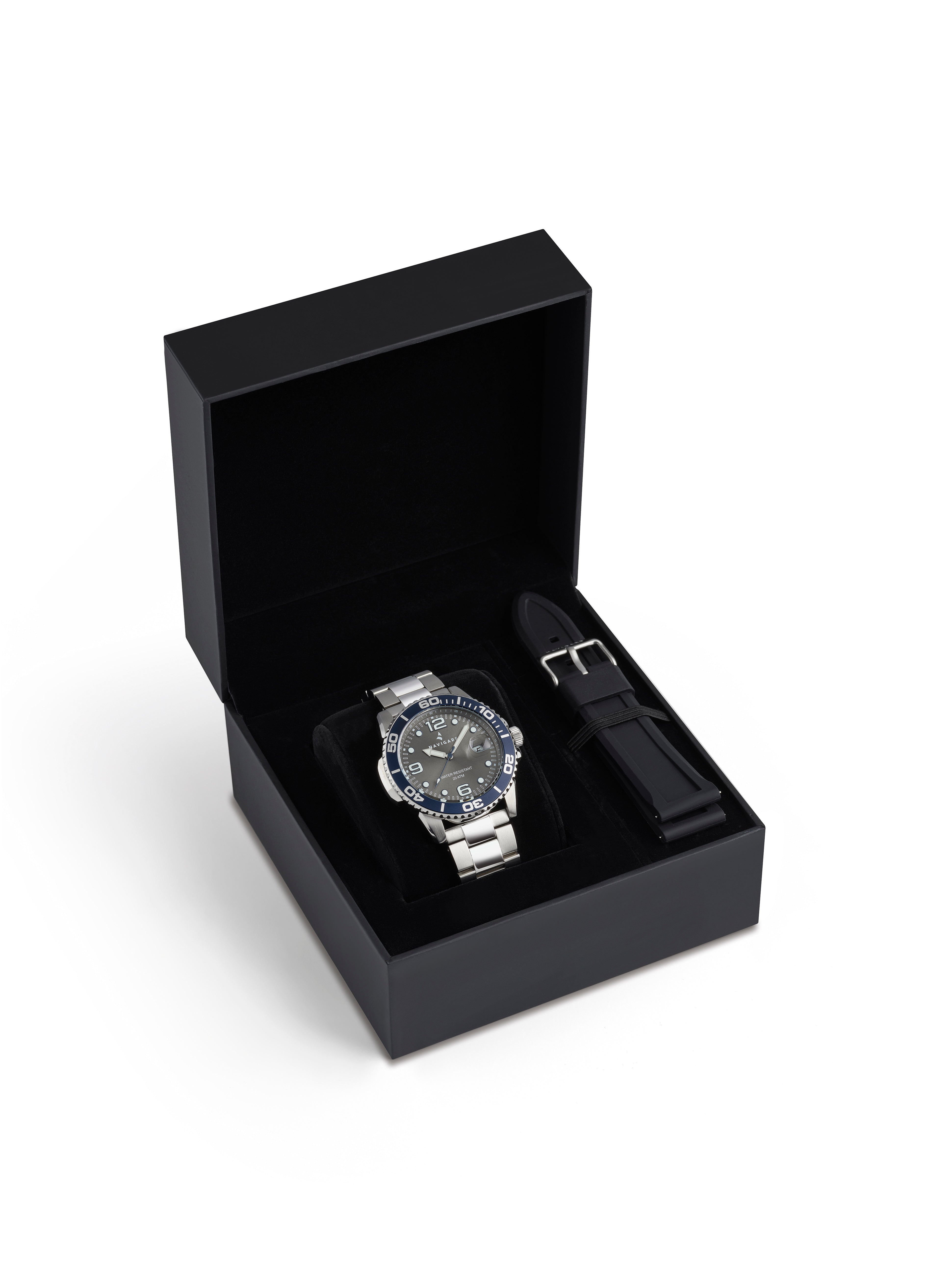 Orologio Navigare Aquamare 200 con doppio cinturino NA271-03 Grigio 43mm