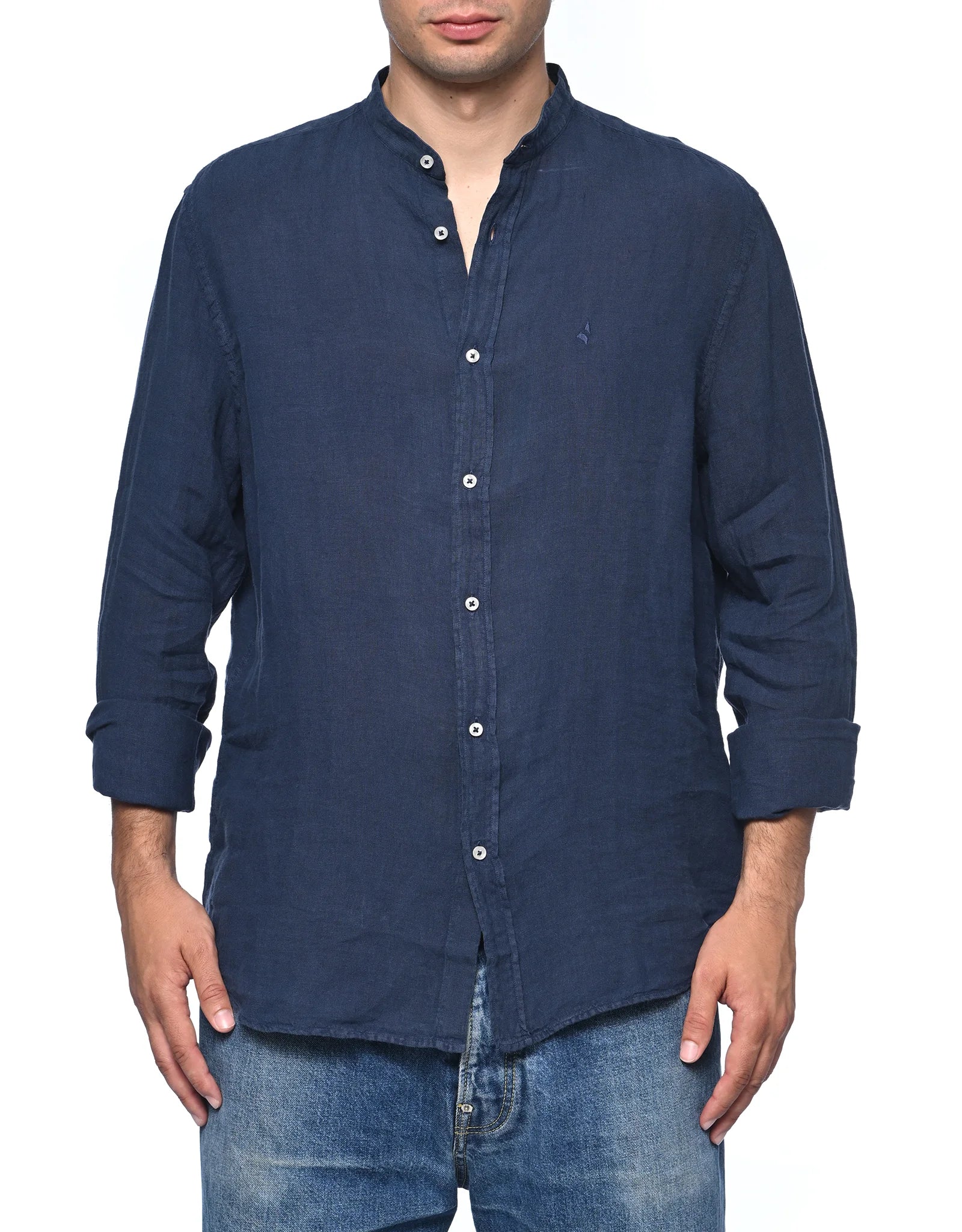 Camicia Uomo Collo Coreana Navigare