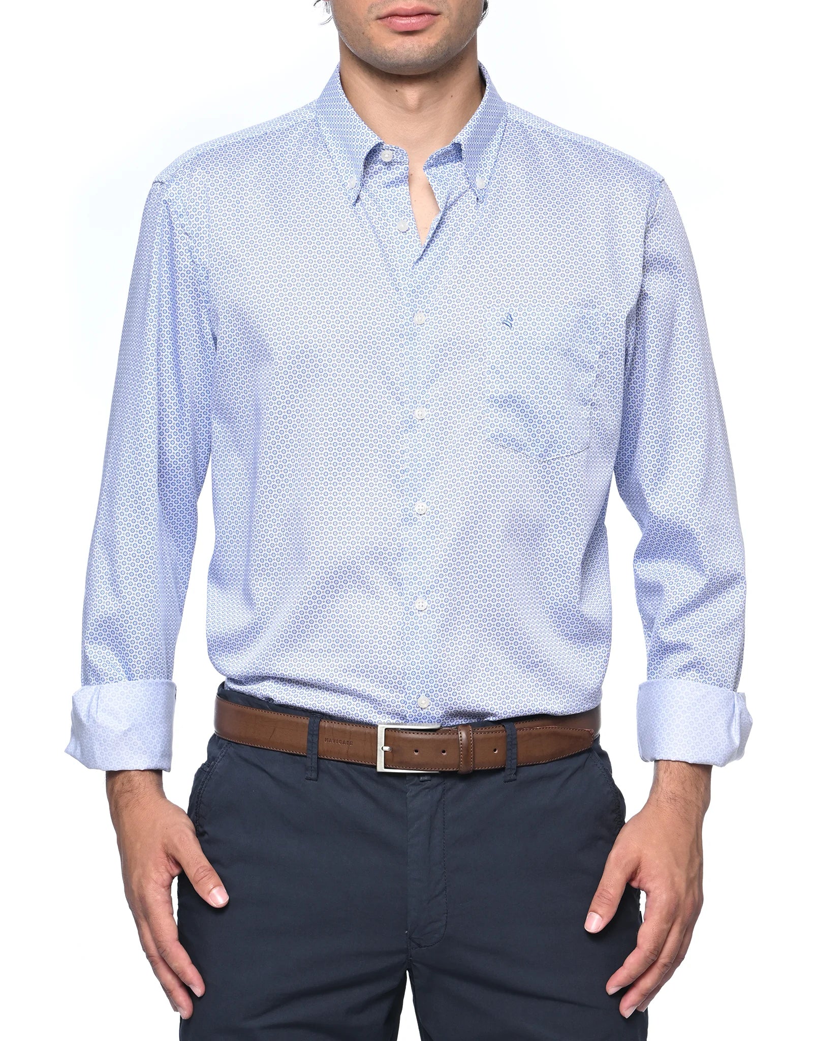 Camicia Uomo Manica Lunga Navigare